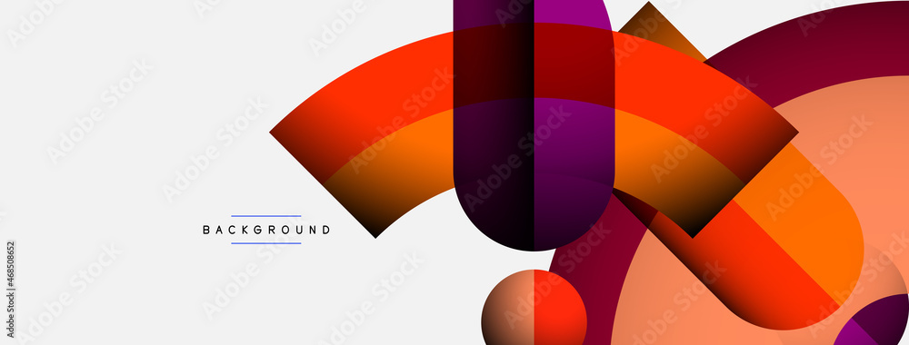 Geometric abstract background. Round shapes, circles, lines composition for wallpaper banner background or landing page Geometric abstract background. Round shapes, circles, lines composition for wallpaper banner background or landing page