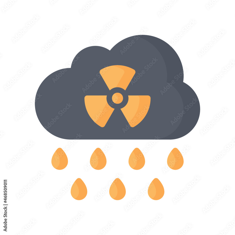 Acid Rain Icon, Flat style icon vector illustration, Suitable for website, mobile app, print, presentation, infographic and any other project. Acid Rain Icon, Flat style icon vector illustration, Suitable for website, mobile app, print, presentation, infographic and any other project.