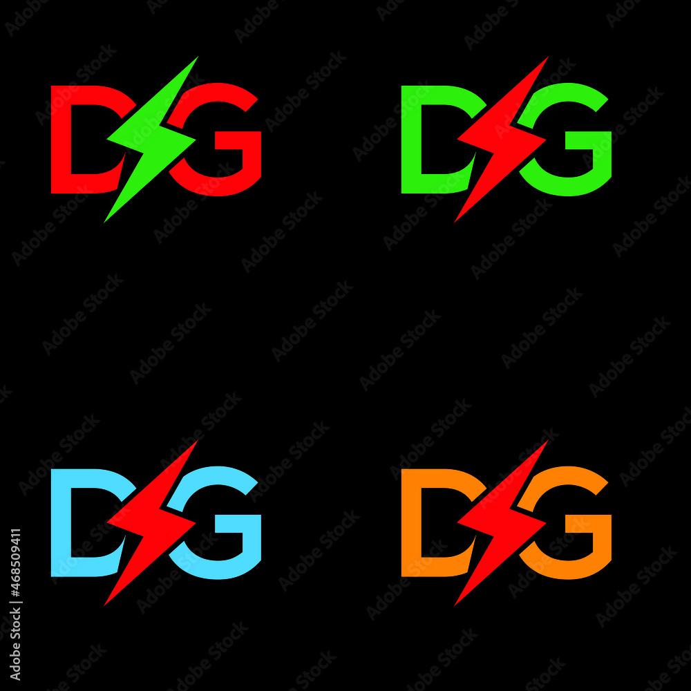 DG Electric DG logo D G design DG letter logo design Initial letter DG