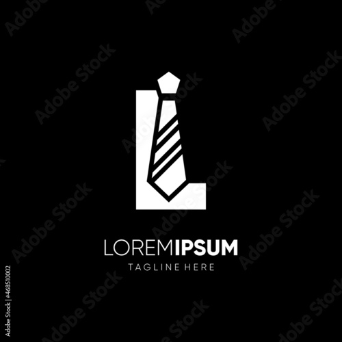 Letter L Tie Elegant Logo Design Vector Icon Graphic Emblem Illustration Background Template
