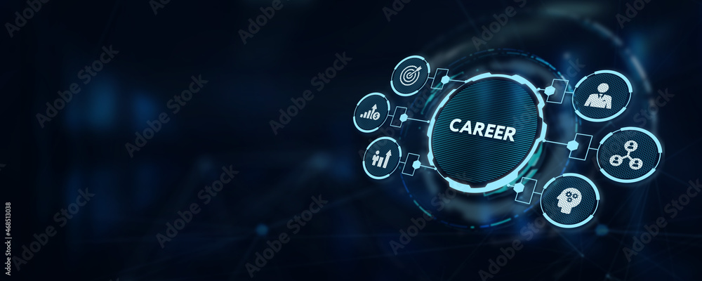 Fototapeta premium Coach motivate to career growth. Personal development, personal and career growth. Potential concepts. 3d illustration