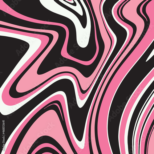 abstract black pink vector art marble background with waves