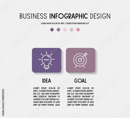 Infograph with business icons. Vector