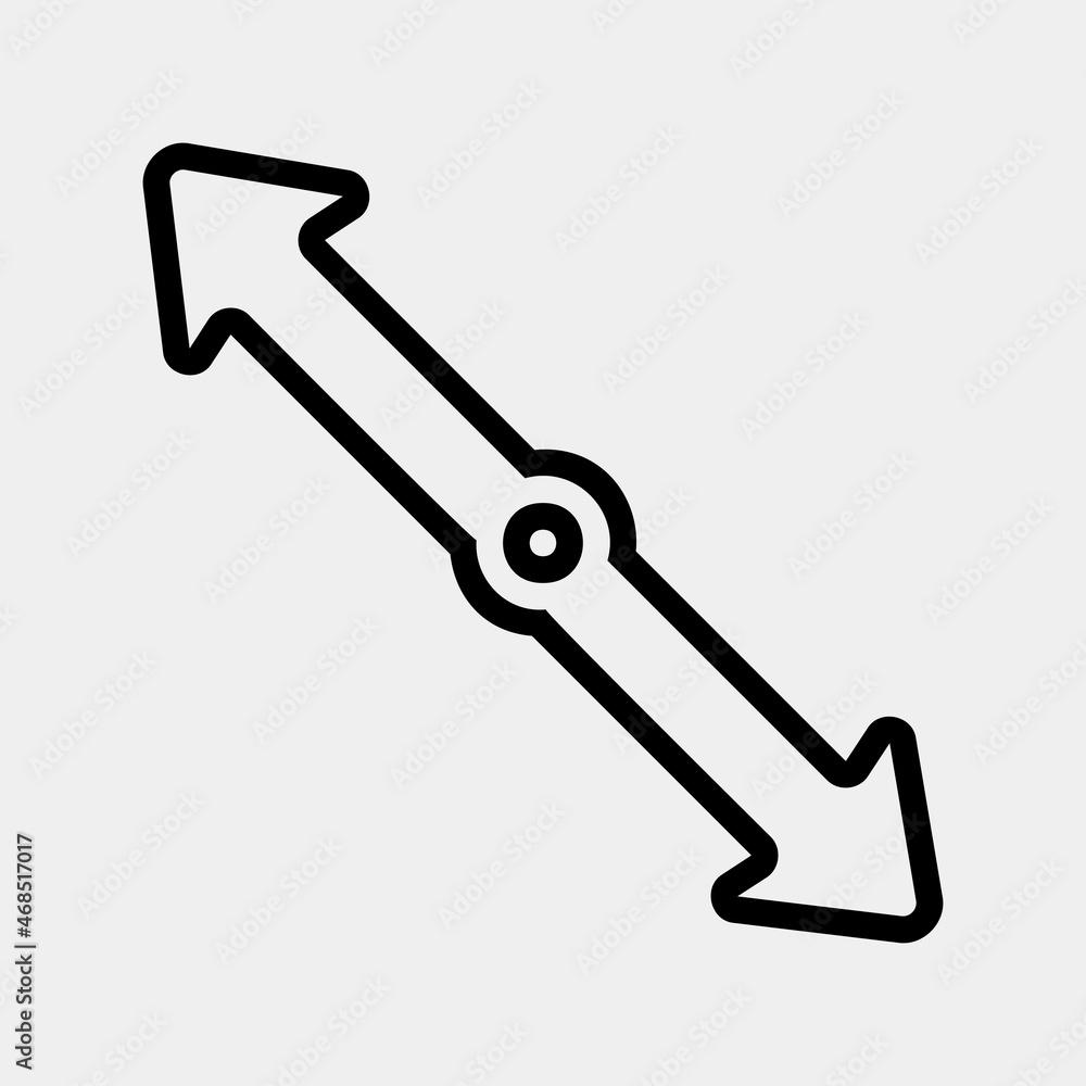 Cursor icon vector illustration in line style, use for website mobile app presentation Cursor icon vector illustration in line style, use for website mobile app presentation