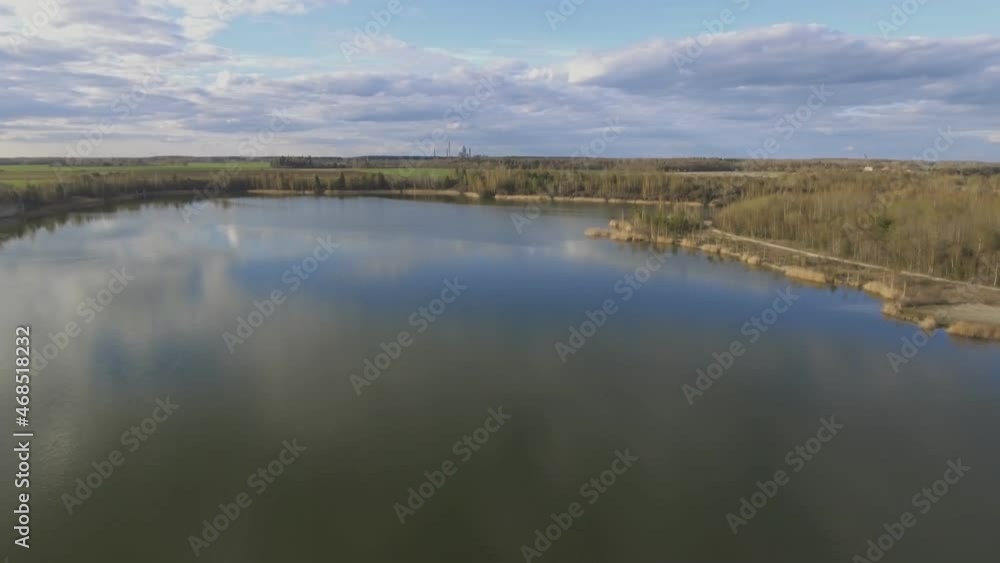 Artificial Water Bodies Quarries. Aerial Shot. Artificial Water Bodies Quarries. Aerial Shot.