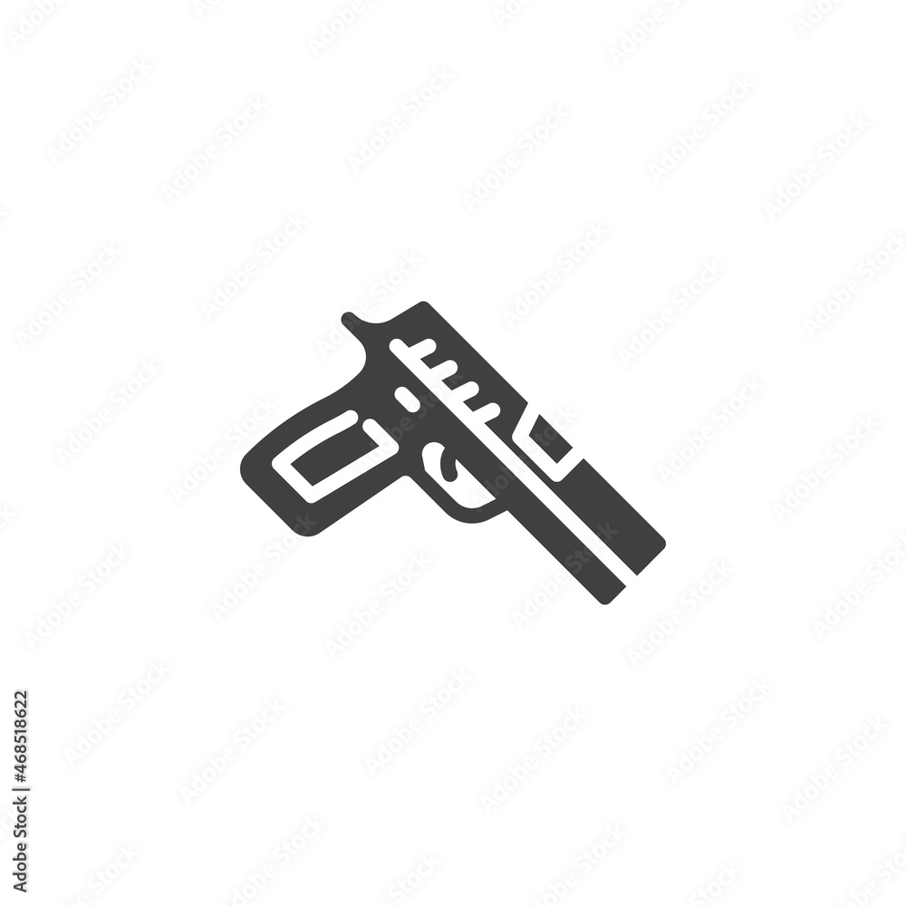 Pistol, Handgun vector icon