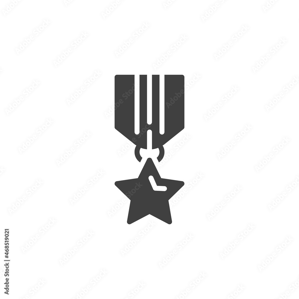 Military award medal vector icon Military award medal vector icon