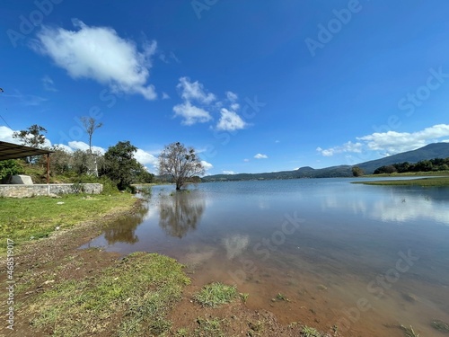 lake and mountains