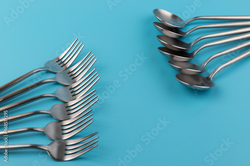 Set cutlery of fork, spoon and knife. for your design.