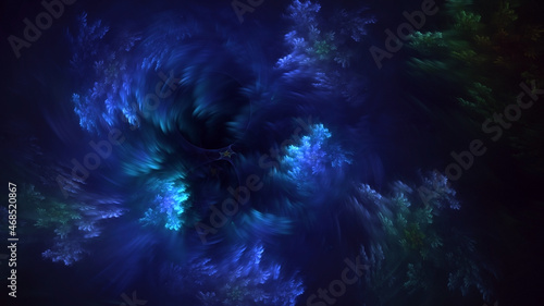 3D rendering abstract colorful fractal light background