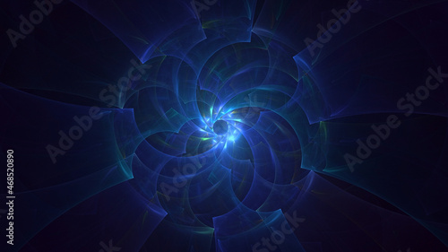 3D rendering abstract colorful fractal light background