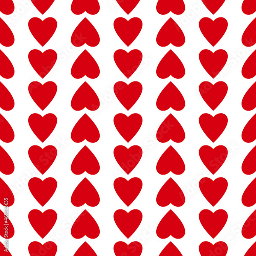 Seamless pattern with hearts. Casino gambling, poker background. Alice in wonderland ornament.