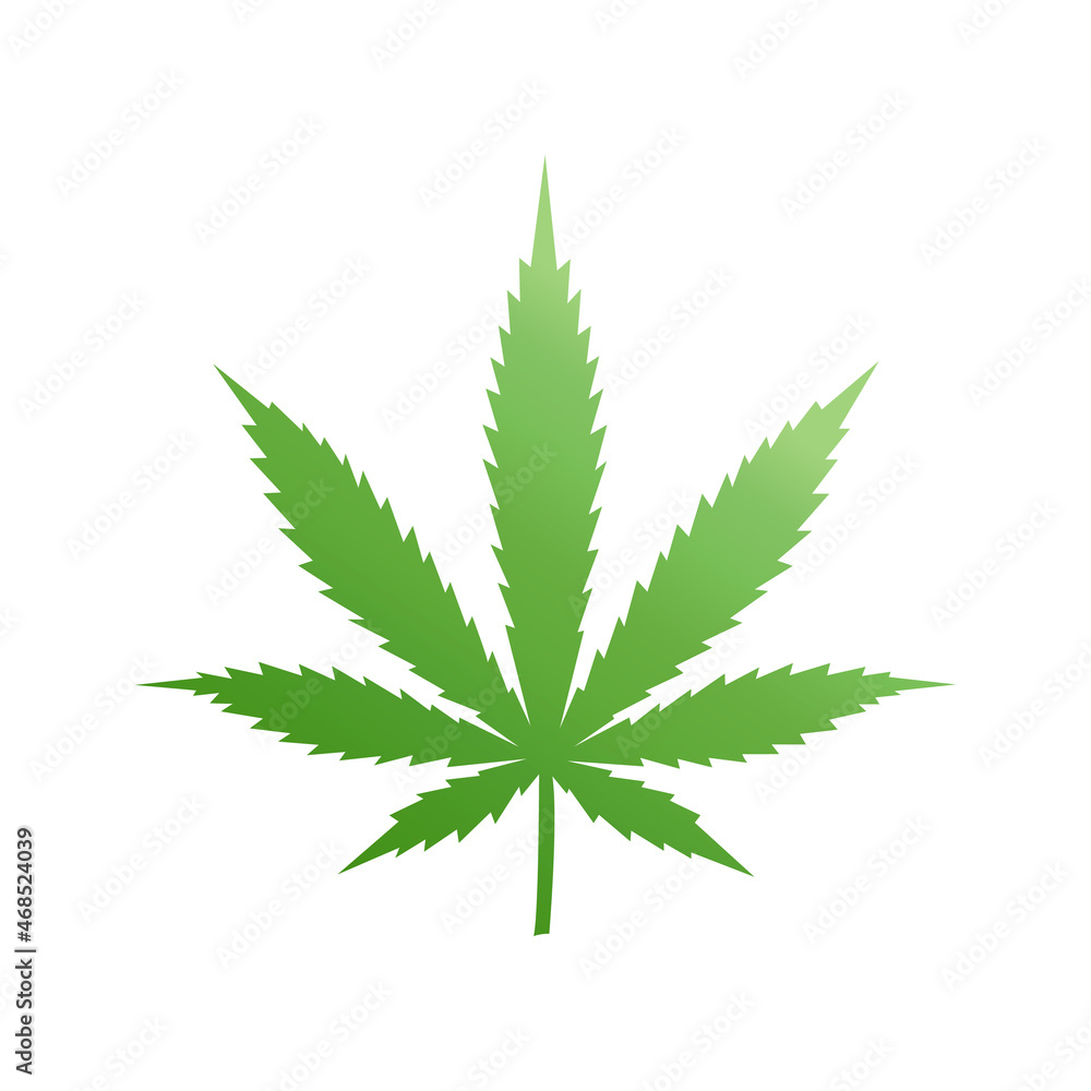 Marijuana leaf sign green gradient. Isolated on a white background. Vector illustration eps 10. Marijuana leaf sign green gradient. Isolated on a white background. Vector illustration eps 10.
