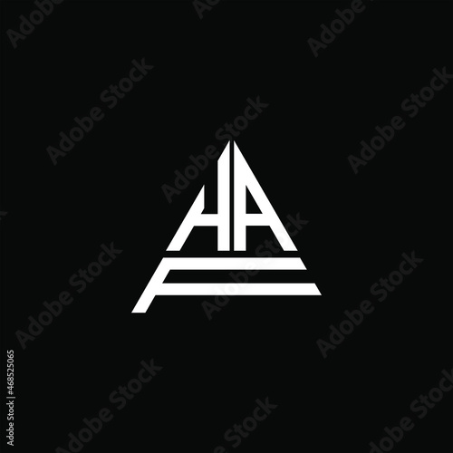 HAF letter logo creative design. HAF unique design
