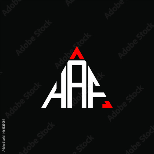 HAF letter logo creative design. HAF unique design
