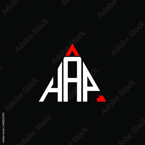 HAP letter logo creative design. HAP unique design
