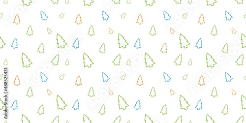 Seamless Christmas pattern with snowman,christmas bells,gift boxes,christmas tree.white background . Seamless backgrounds design. Vector illustration.Merry Christmas Corporate Holiday cards