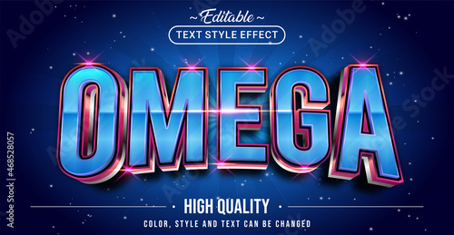 Editable text style effect - Omega text style theme.