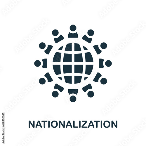 Nationalization icon. Monochrome sign from economic crisis collection. Creative Nationalization icon illustration for web design, infographics and more