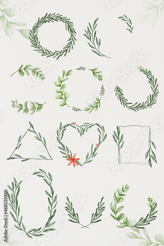 Floral wreaths collection vector