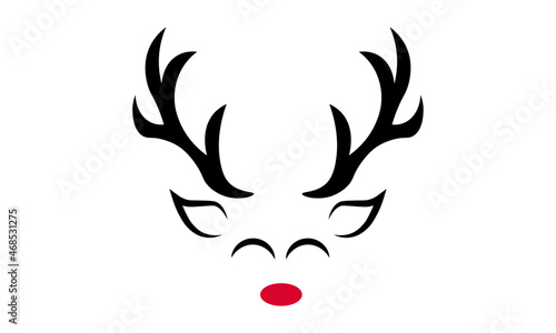 Adorable Reindeer Cuttable Design for print or use as poster, card, flyer, sticker or T Shirt