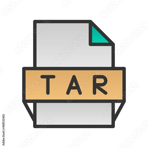 Tar Filled Gradient Vector Icon Design