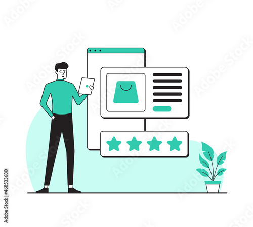 top rated seller concept illustration