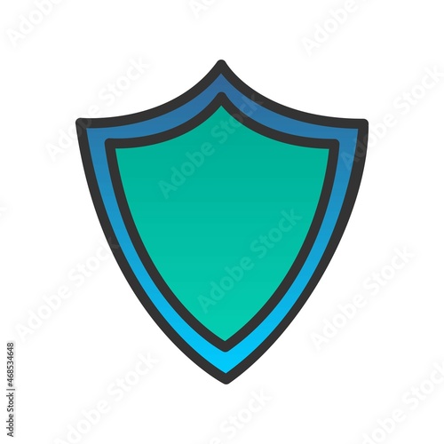 Shield Filled Gradient Vector Icon Design