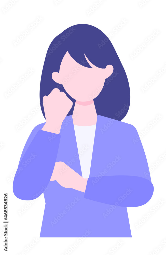 BusinessWoman cartoon character. People face profiles avatars and icons. Close up image of confused Woman. BusinessWoman cartoon character. People face profiles avatars and icons. Close up image of confused Woman.