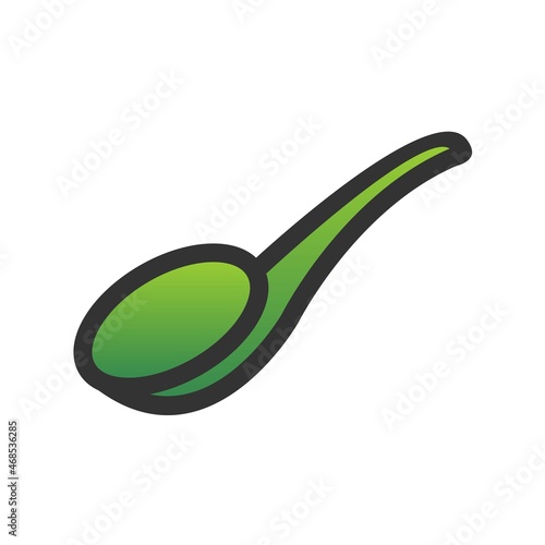 Teaspoon Filled Gradient Vector Icon Design