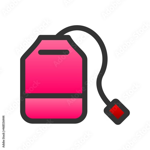 Tea Bag Filled Gradient Vector Icon Design