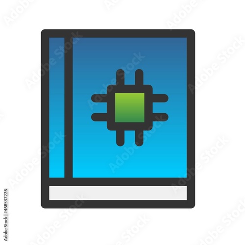 Guide Filled Gradient Vector Icon Design