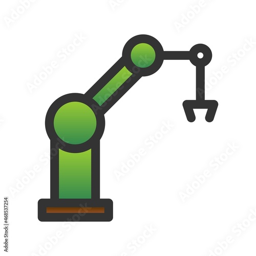 Robotic Filled Gradient Vector Icon Design