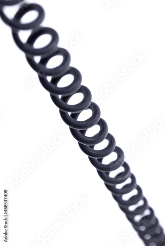 Telephone cord, isolated and selective focus