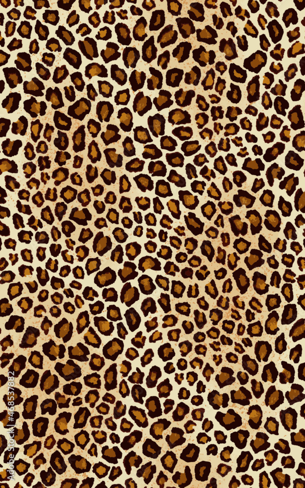 ヒョウ柄　レオパードパターン　シームレス　Leopard seamless pattern