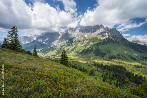 Hiking trail around Wilder Kaiser mountains, Tirol - Austria photo