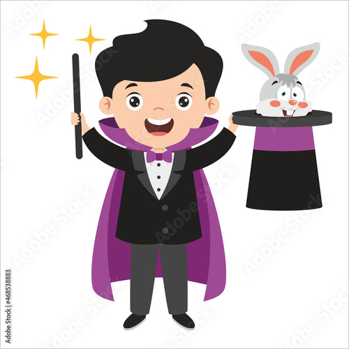 Cartoon Drawing Of A Magician