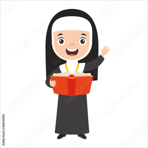Cartoon Drawing Of A Nun