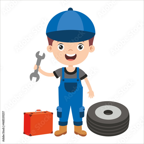Cartoon Drawing Of A Repairman