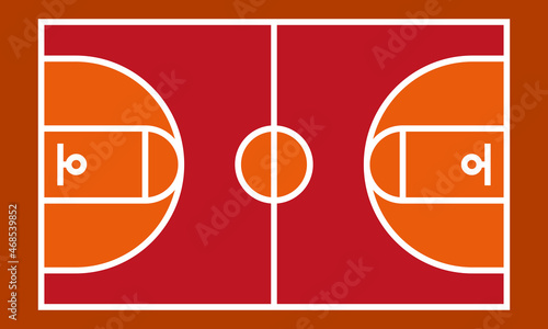 Basket ball field graphic vector illustration, nice and very suitable for sports or basket ball fans