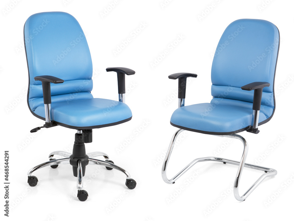 Office chair and office waiting chair isolated on white background Office chair and office waiting chair isolated on white background