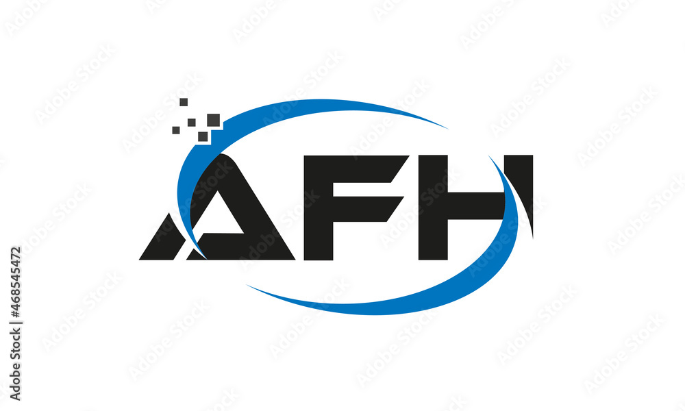 dots or points letter AFH technology logo designs concept vector Template Element dots or points letter AFH technology logo designs concept vector Template Element