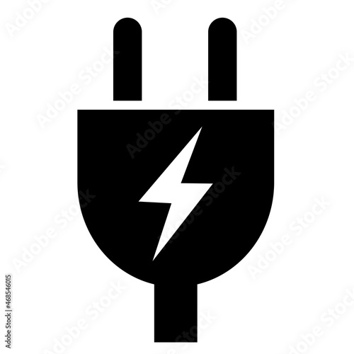 電源を表すアイコン。電源プラグのイラスト。
