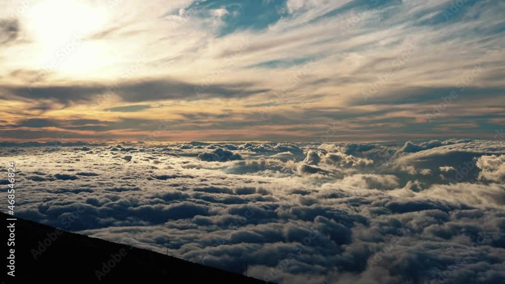 Epic Time lapse shot of cloud formation on top of Haleakala Volcano in Maui,Hawaii Epic Time lapse shot of cloud formation on top of Haleakala Volcano in Maui,Hawaii