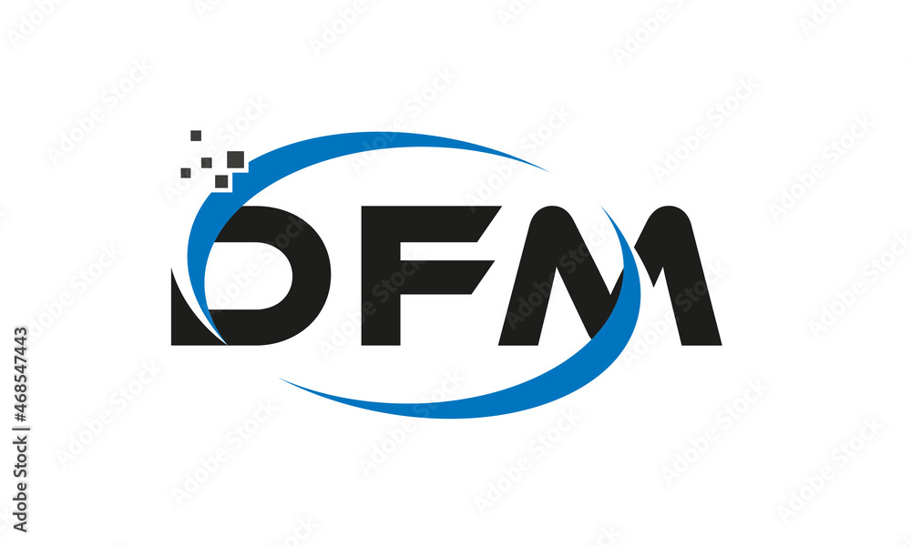dots or points letter DFM technology logo designs concept vector Template Element dots or points letter DFM technology logo designs concept vector Template Element