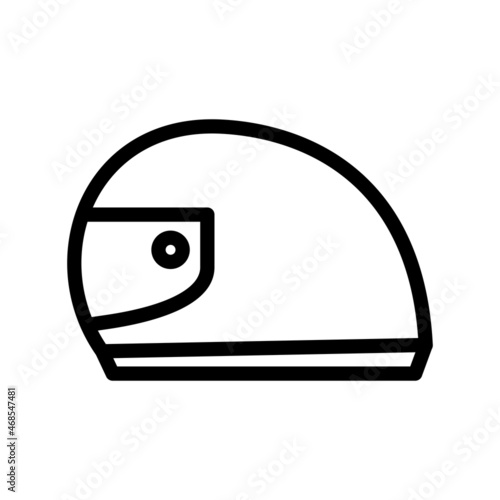 Halmet Line Vector Icon Design photo