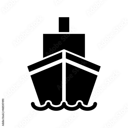 Ship Glyph Vector Icon Design
