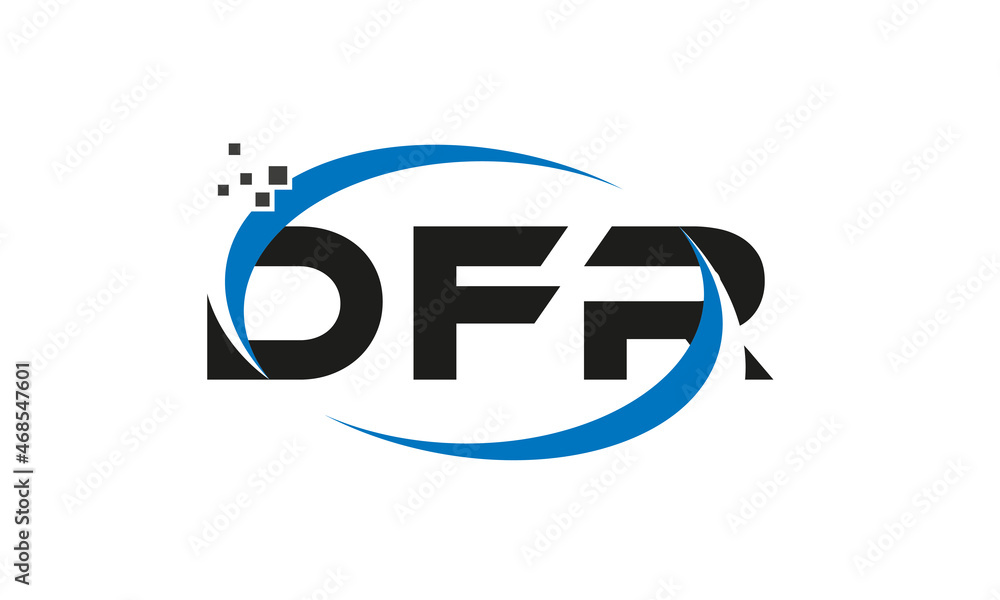 dots or points letter DFR technology logo designs concept vector Template Element dots or points letter DFR technology logo designs concept vector Template Element