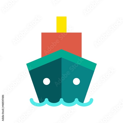 Ship Flat Vector Icon Design