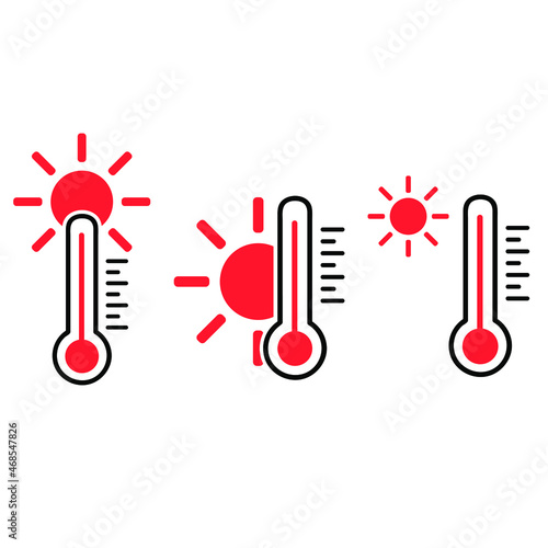 Hot icon vector. heat illustration sign. thermometer symbol. temperature logo.